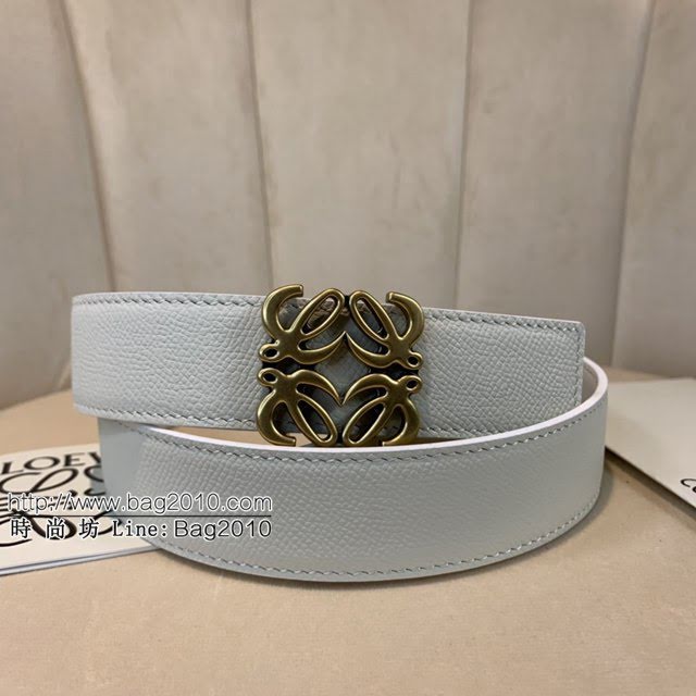 LOEWE女士皮帶 羅意威經典銅扣手掌紋雙面牛皮腰帶  jjp1800